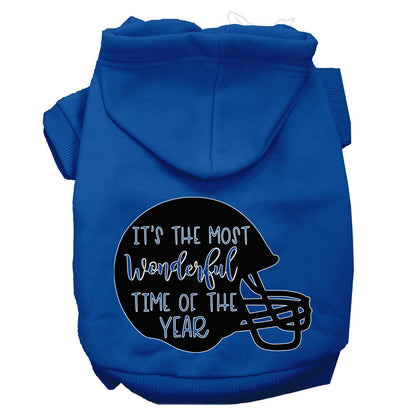 Pet, Dog and Cat Hoodie, "Most Wonderful Time Of The Year (Football)"
