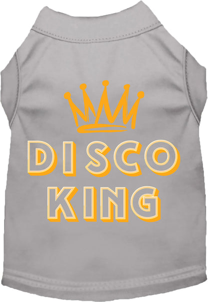 Gray Disco King shirt for pets