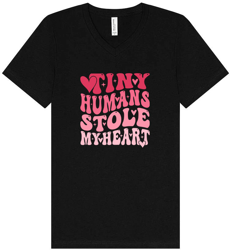 Tiny Humans Stole My Heart Unisex V-Neck Shirt