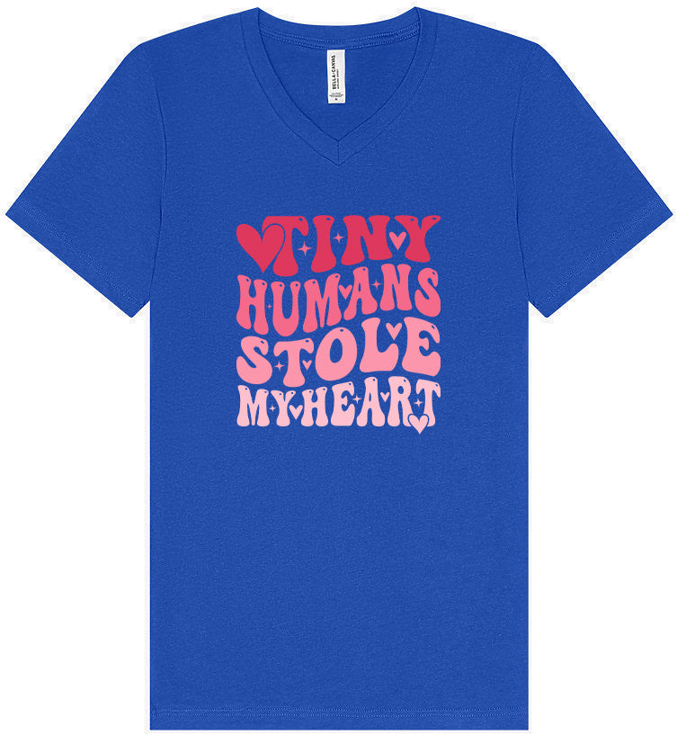 Tiny Humans Stole My Heart Unisex V-Neck Shirt