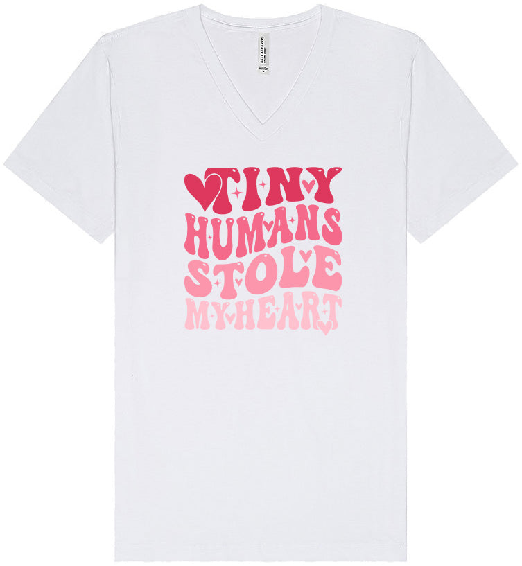 Tiny Humans Stole My Heart Unisex V-Neck Shirt