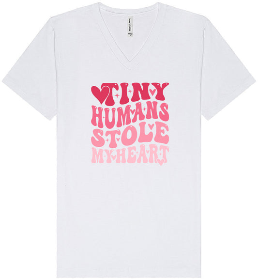 Tiny Humans Stole My Heart Unisex V-Neck Shirt