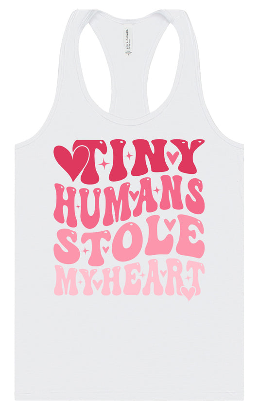 Tiny Humans Stole My Heart Women's Racerback Tank