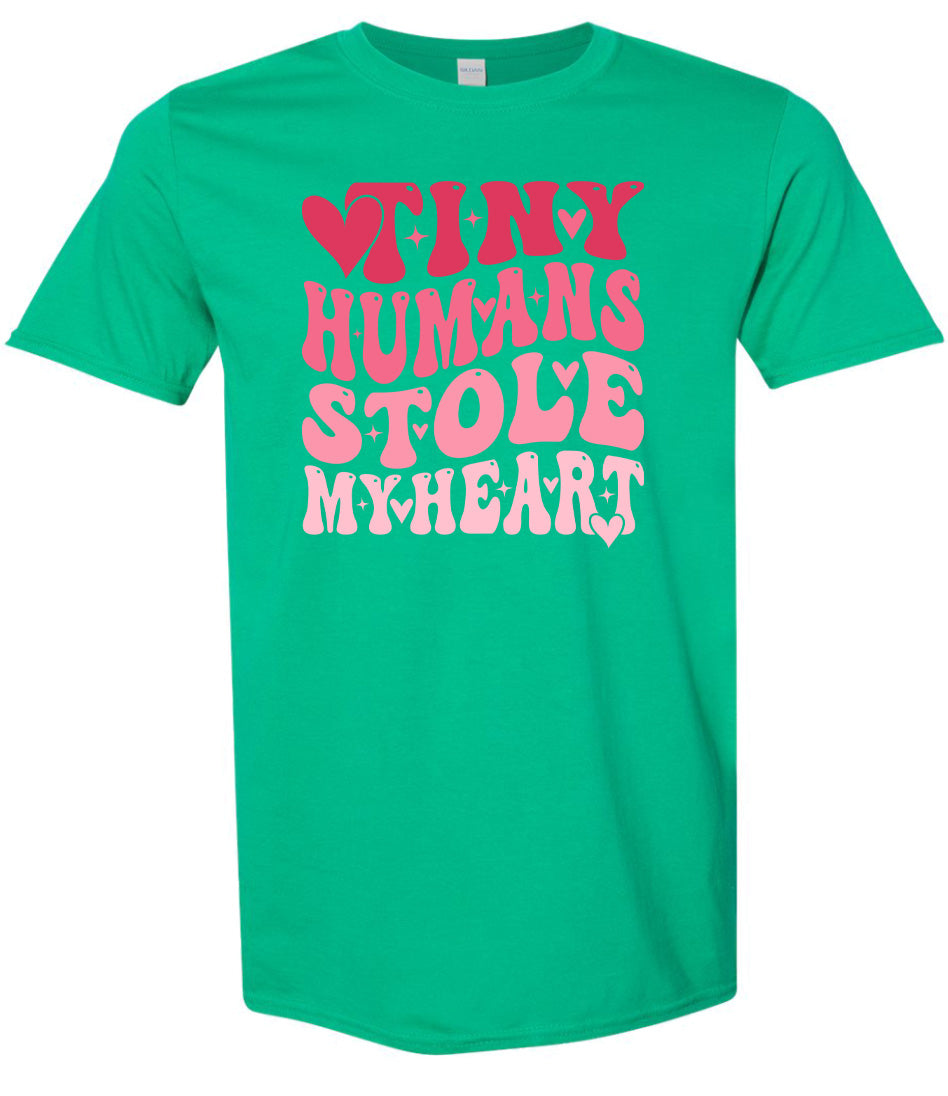 Tiny Humans Stole My Heart Adult Gildan Soft Shirt