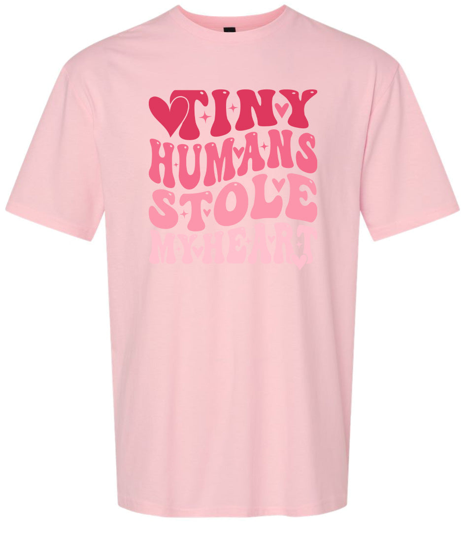 Tiny Humans Stole My Heart Adult Gildan Soft Shirt