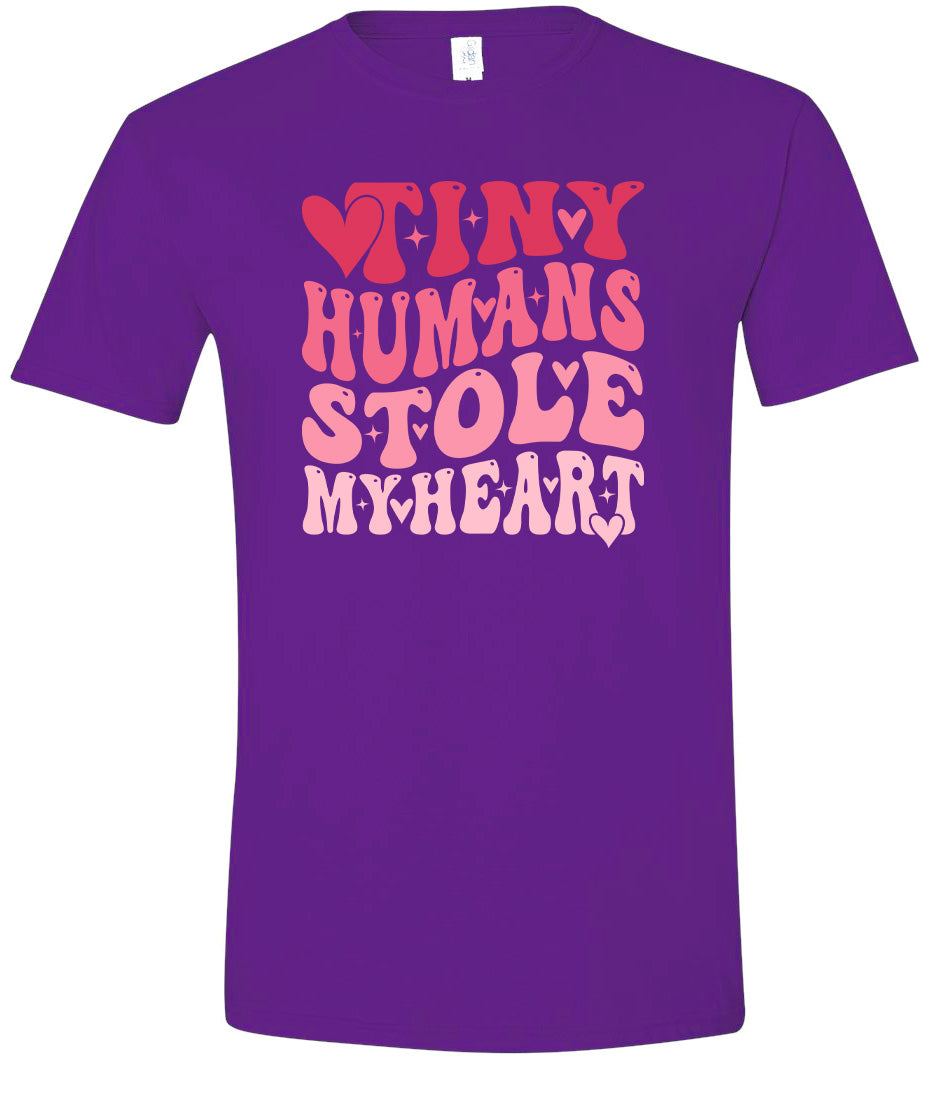 Tiny Humans Stole My Heart Adult Gildan Soft Shirt