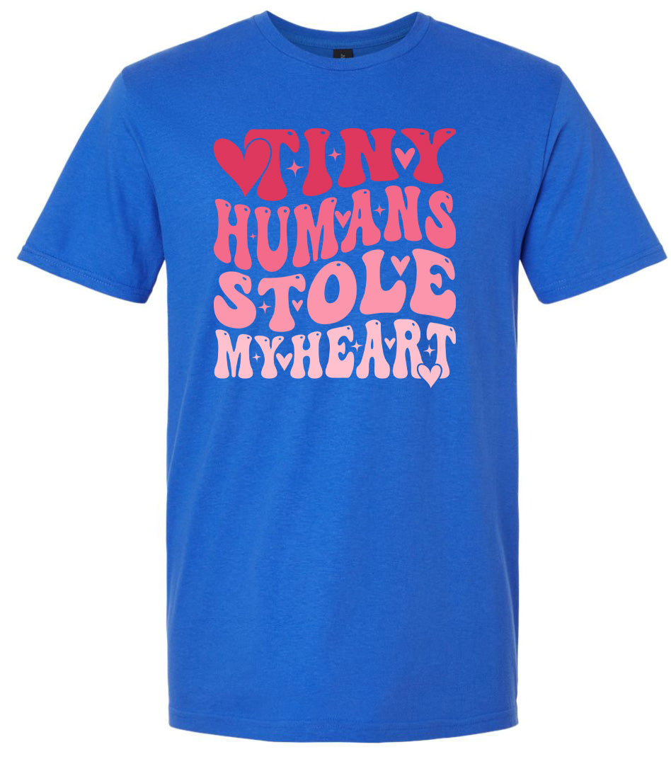 Tiny Humans Stole My Heart Adult Gildan Soft Shirt