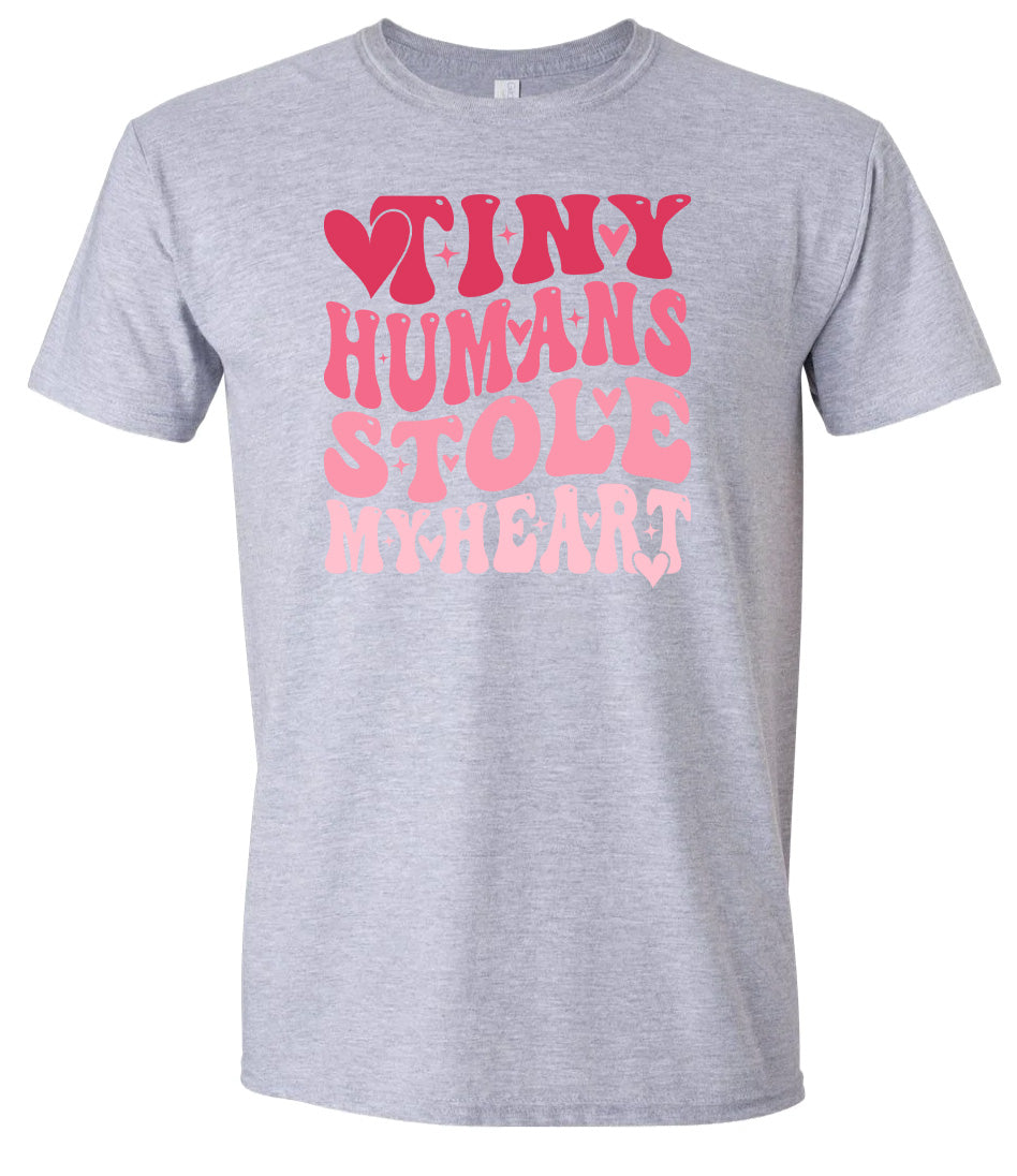 Tiny Humans Stole My Heart Adult Gildan Soft Shirt