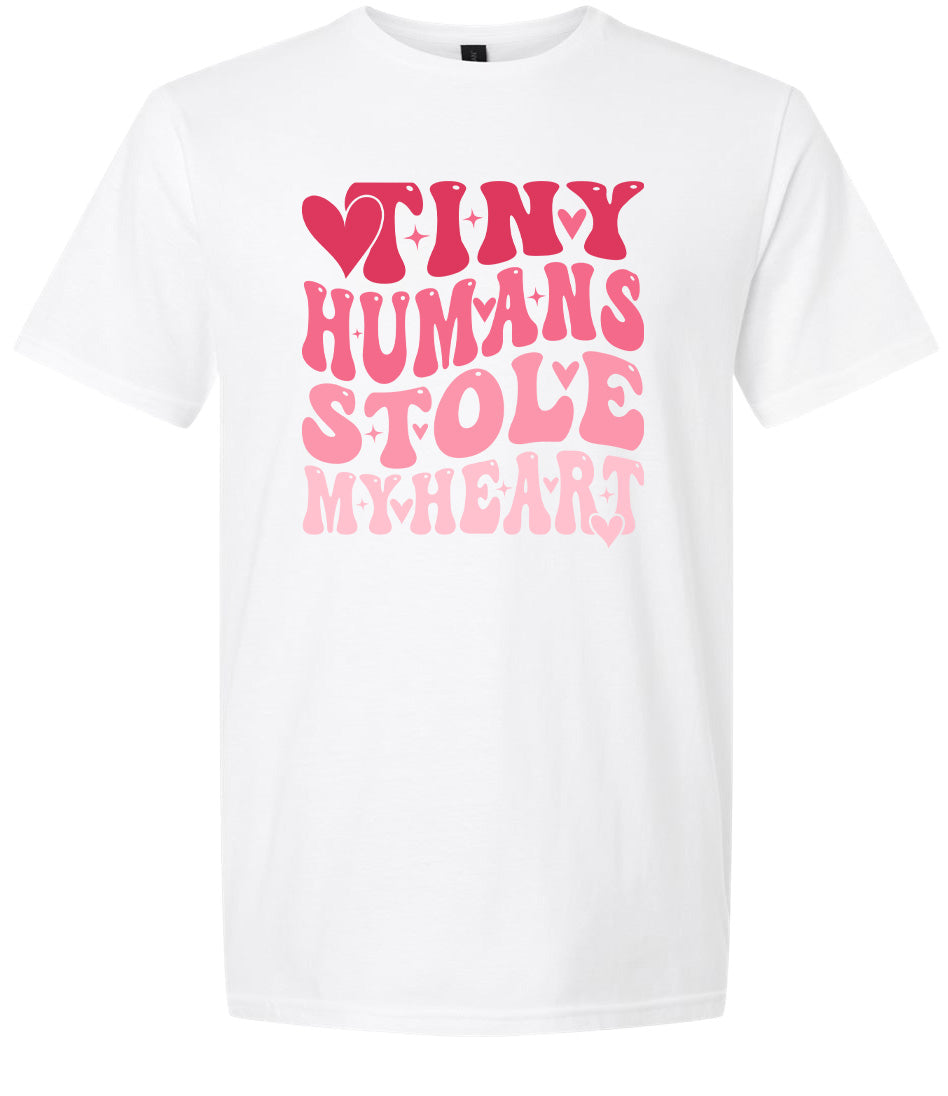 Tiny Humans Stole My Heart Adult Gildan Soft Shirt