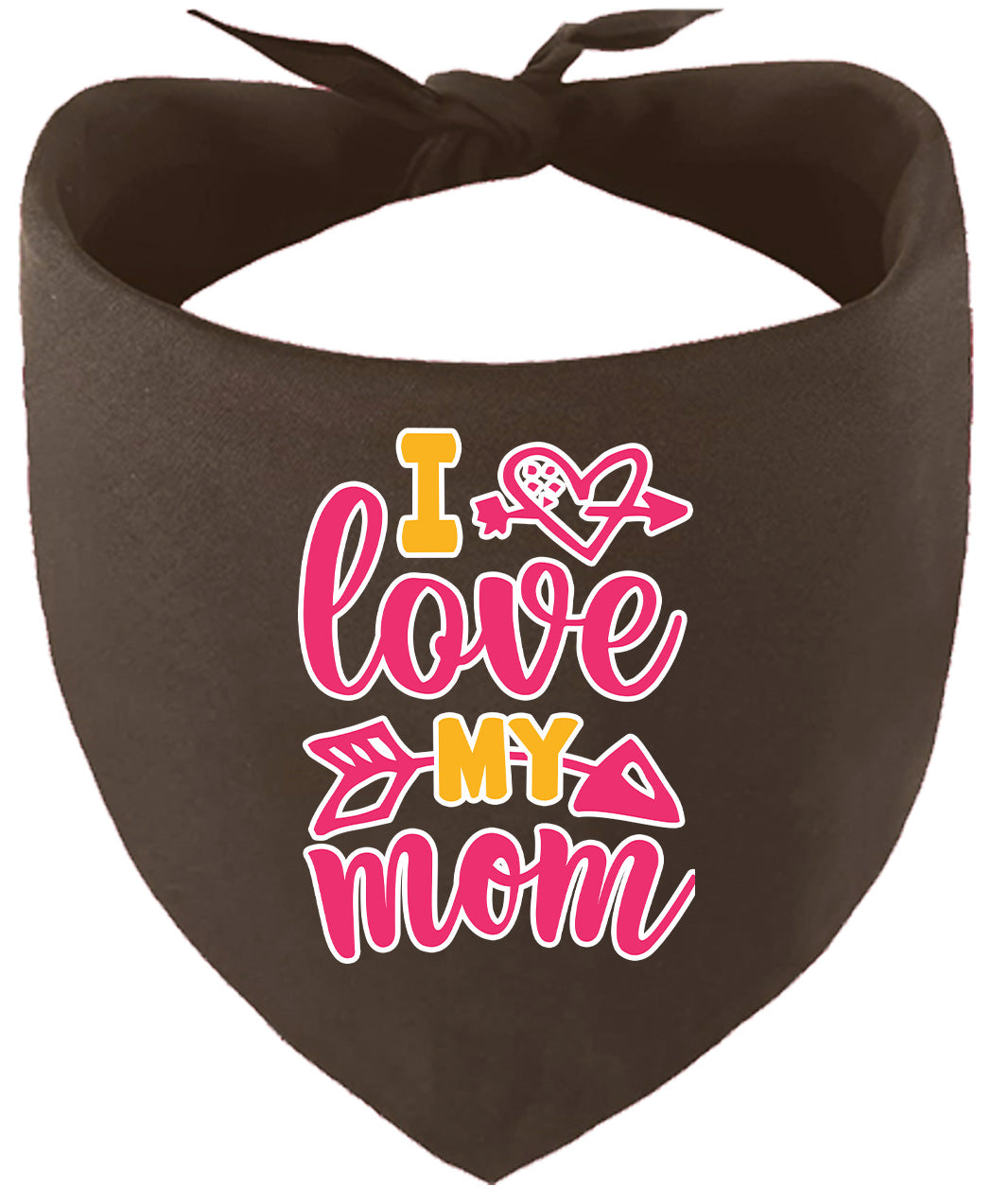Pink I Love My Mom Pet Bandana