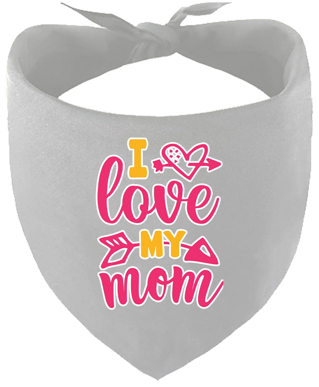 Pink I Love My Mom Pet Bandana