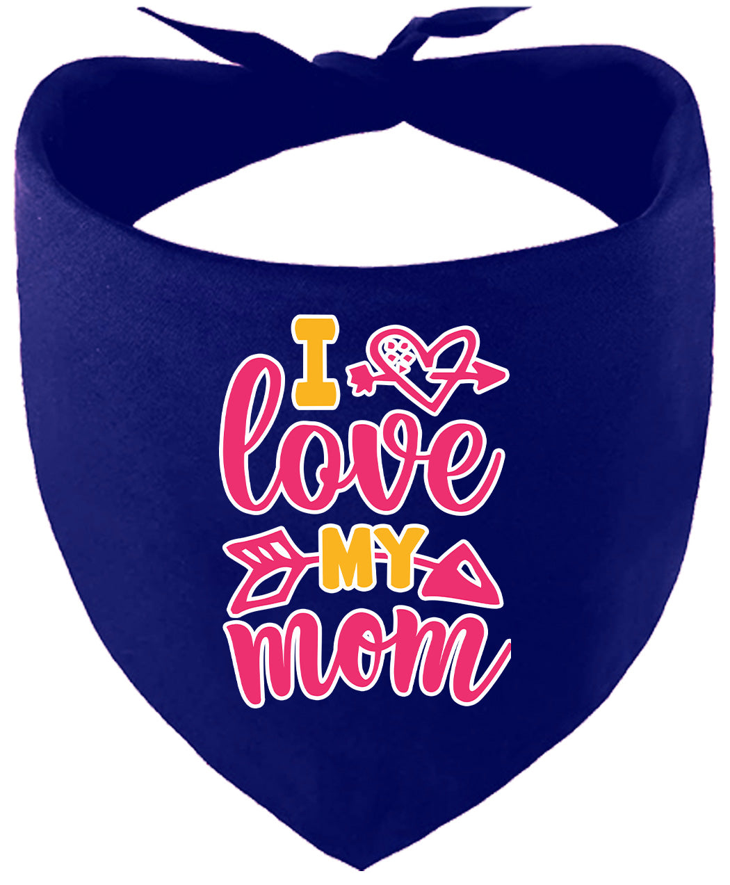 Pink I Love My Mom Pet Bandana
