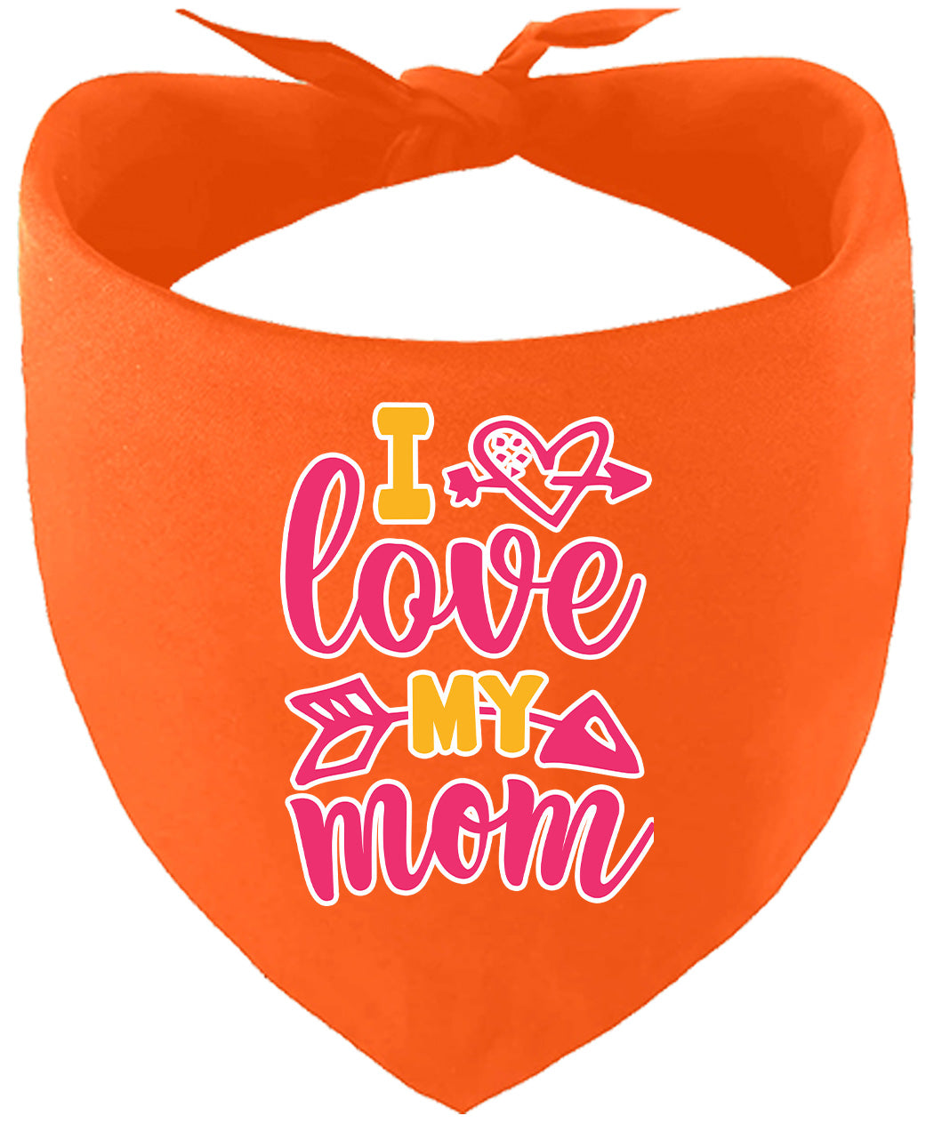 Pink I Love My Mom Pet Bandana