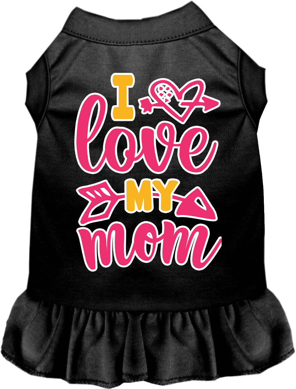 Pink I Love My Mom Pet Dress