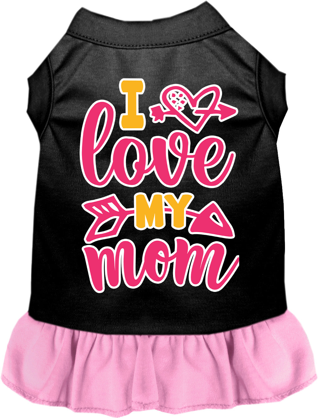 Pink I Love My Mom Pet Dress