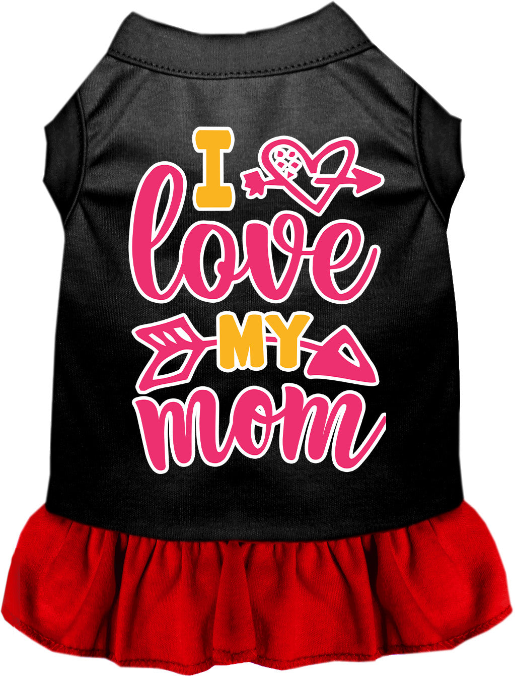 Pink I Love My Mom Pet Dress