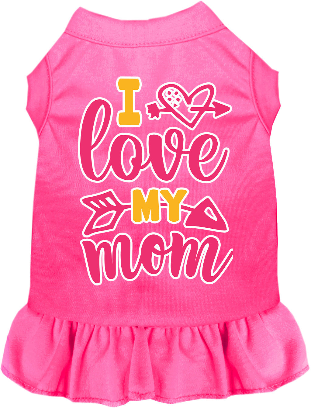 Pink I Love My Mom Pet Dress