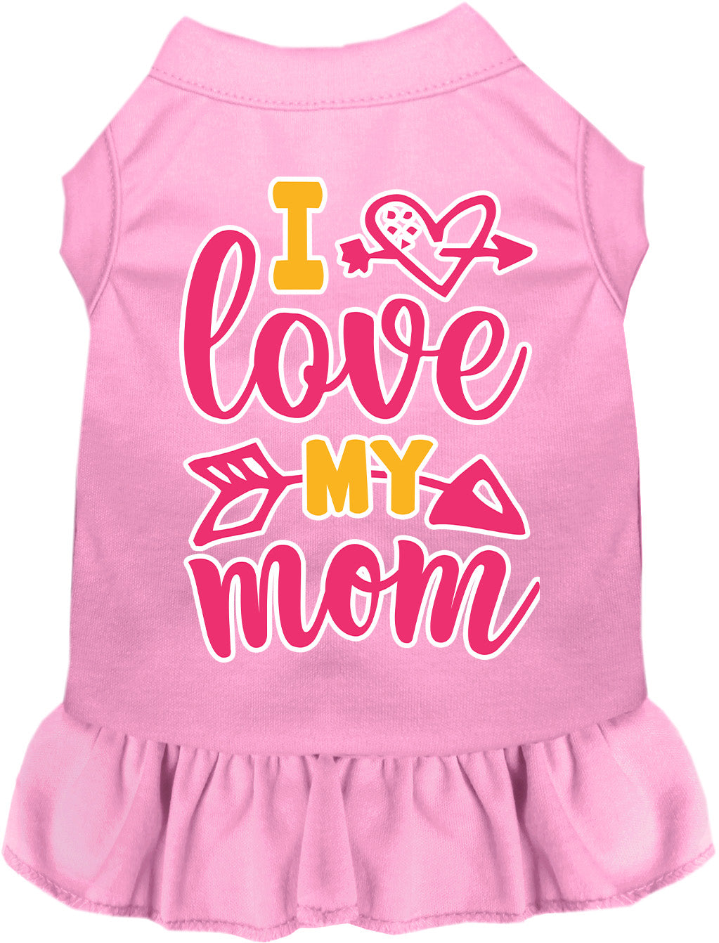 Pink I Love My Mom Pet Dress