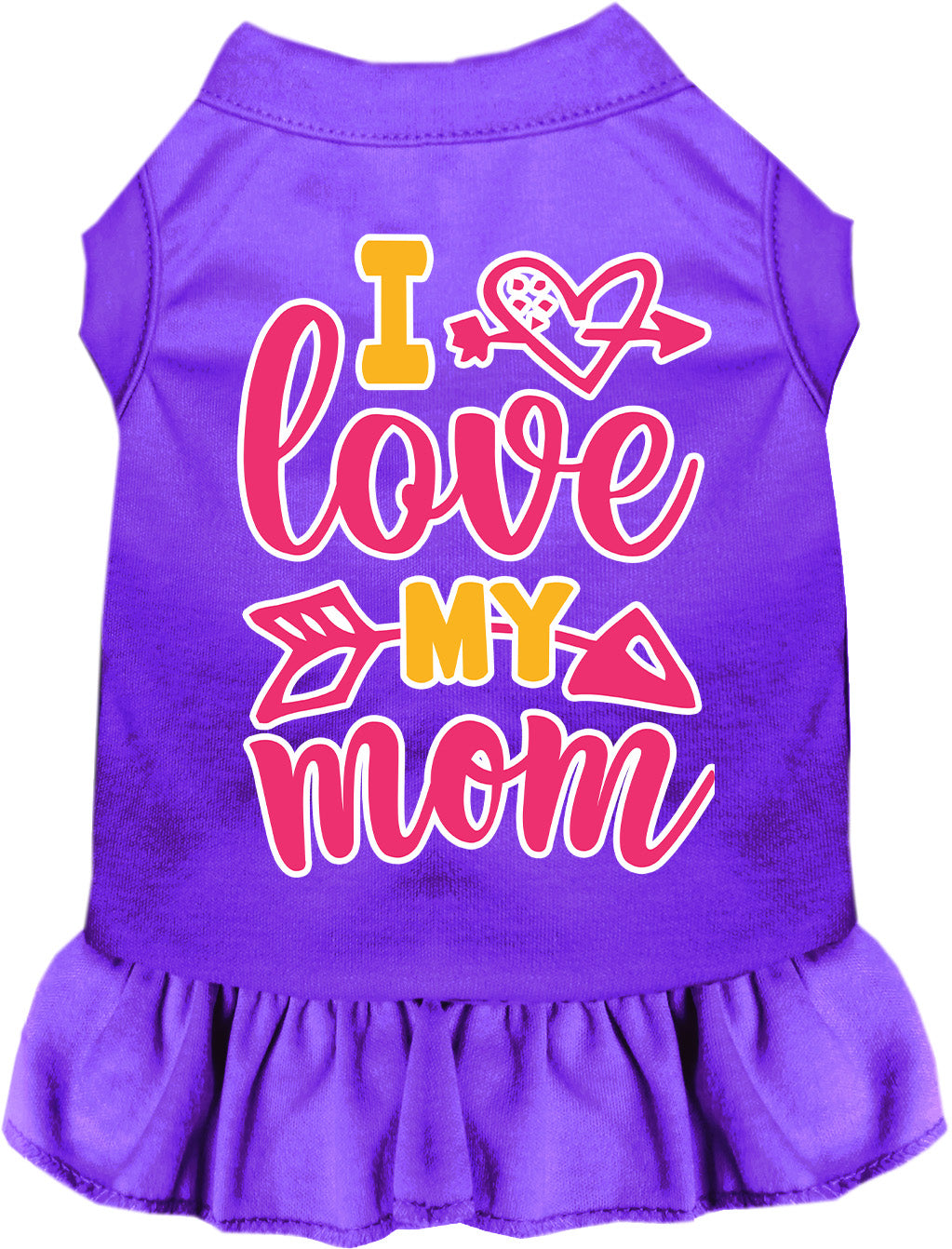 Pink I Love My Mom Pet Dress