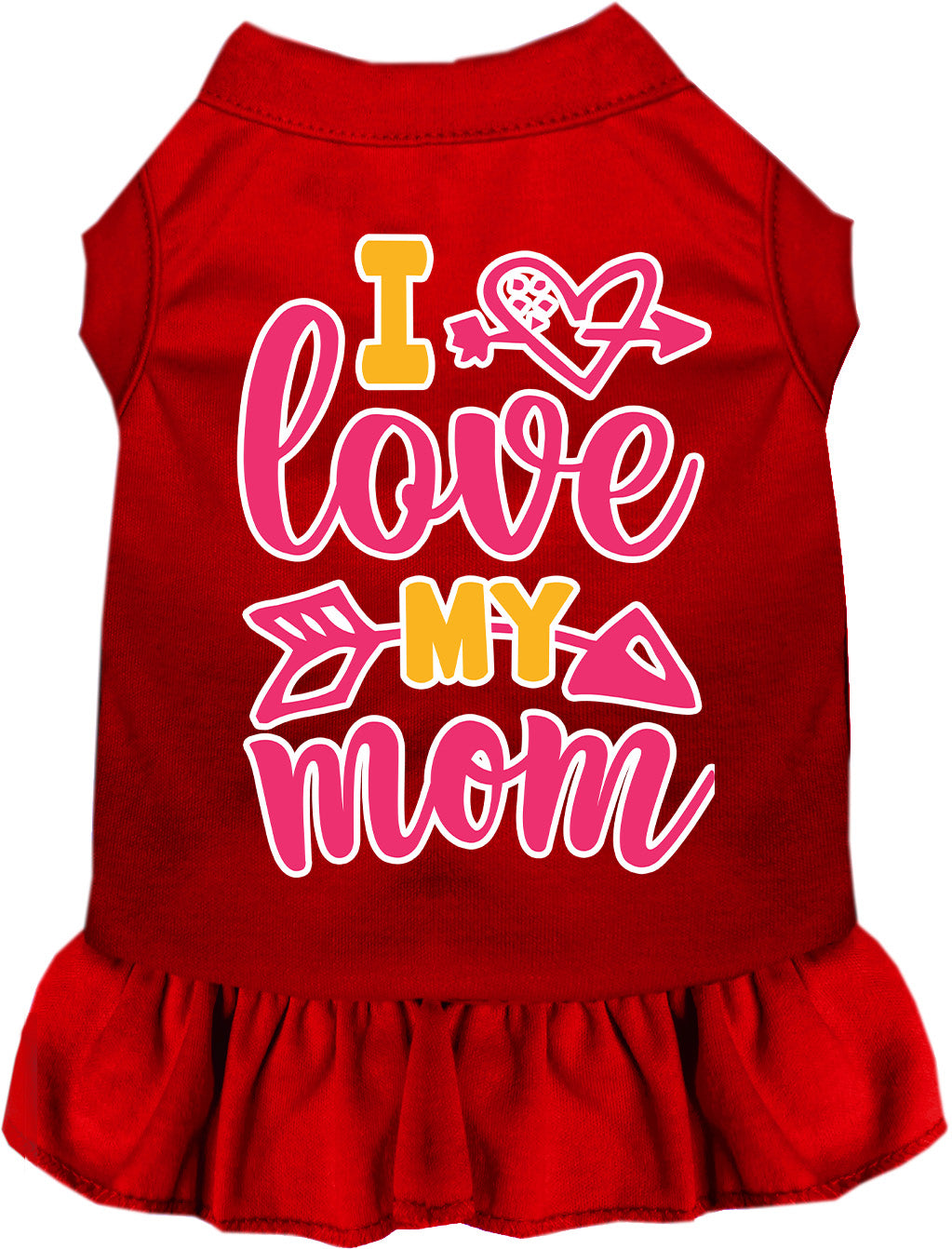 Pink I Love My Mom Pet Dress