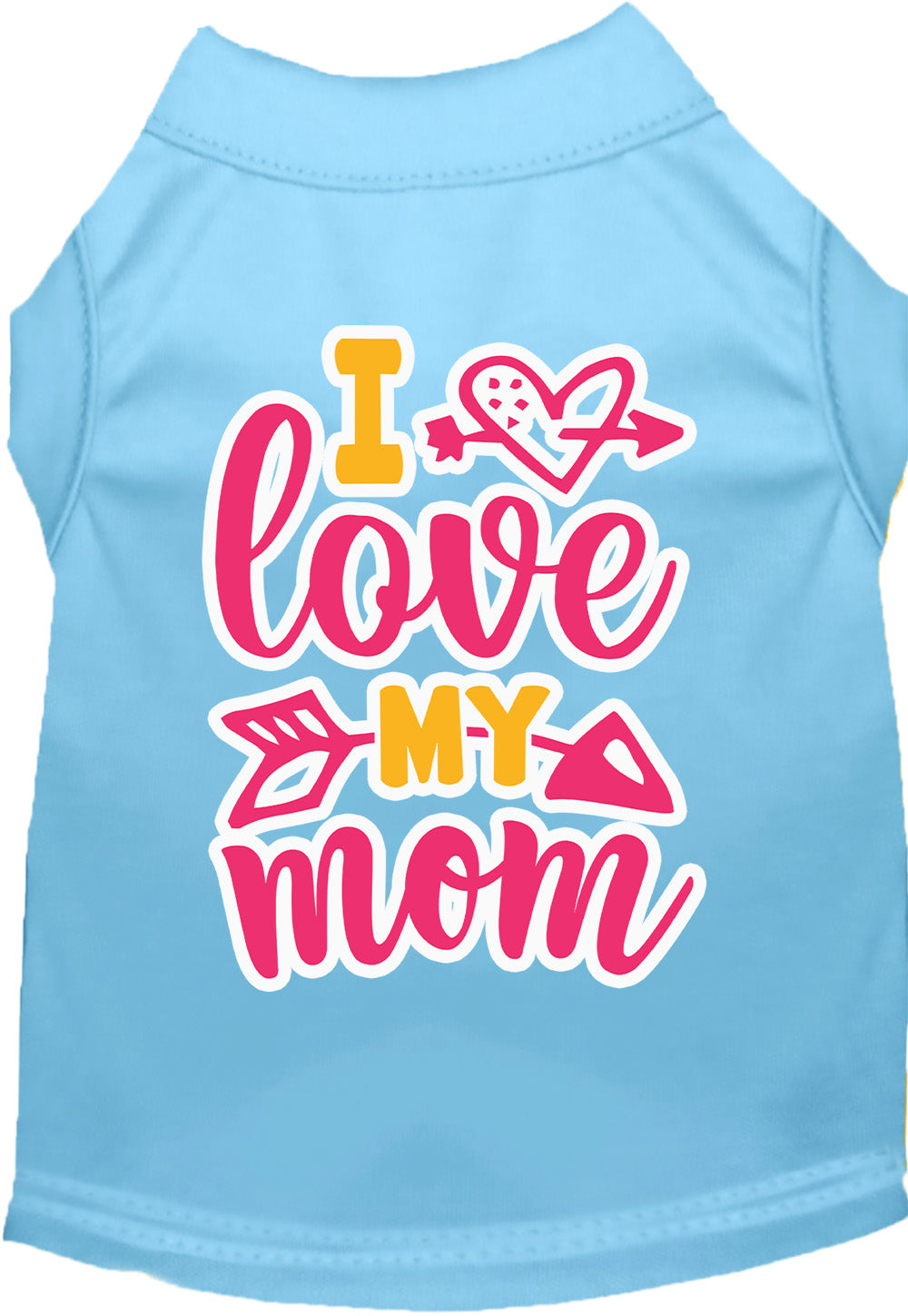 Adorable Cat or Dog Shirt for Pets "Pink I Love My Mom"