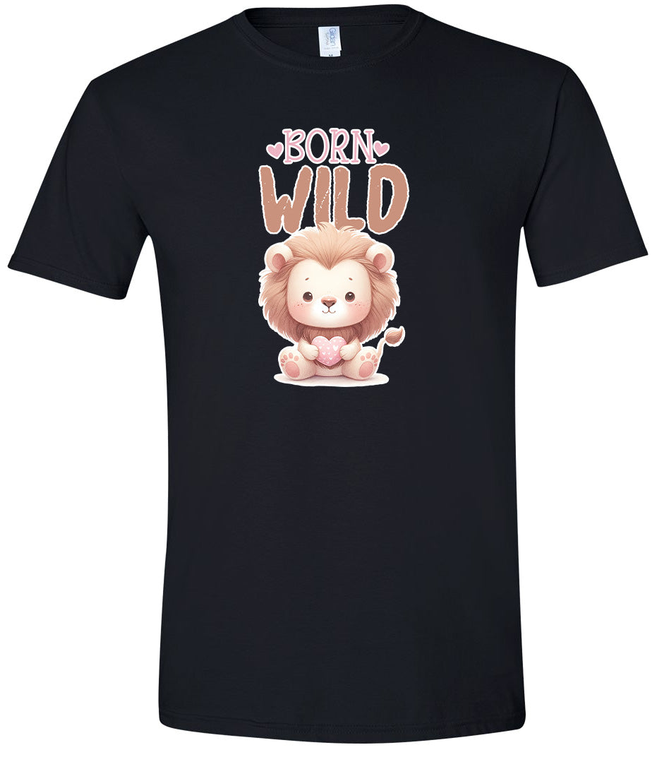 Born Wild Adult Gildan Soft Shirt