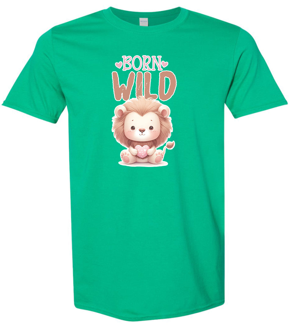 Born Wild Adult Gildan Soft Shirt