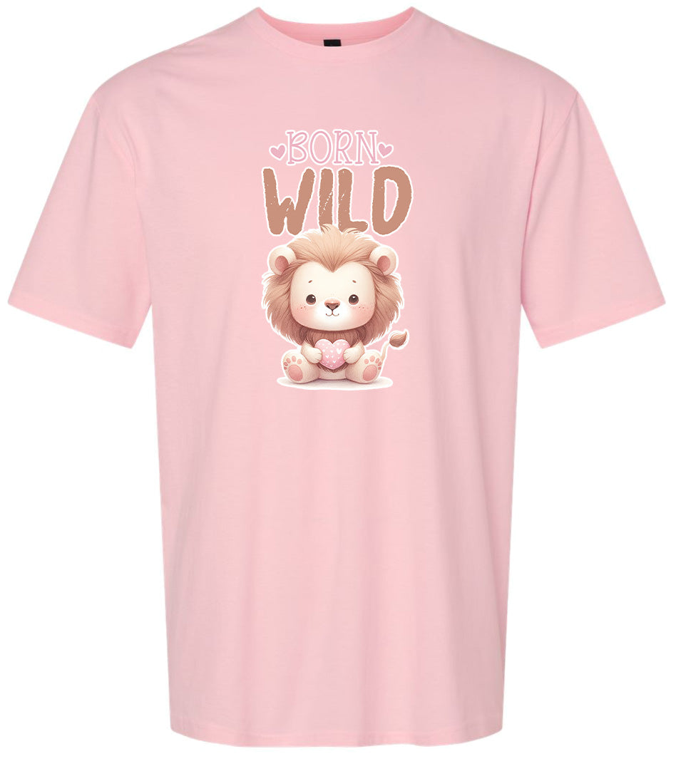 Born Wild Adult Gildan Soft Shirt