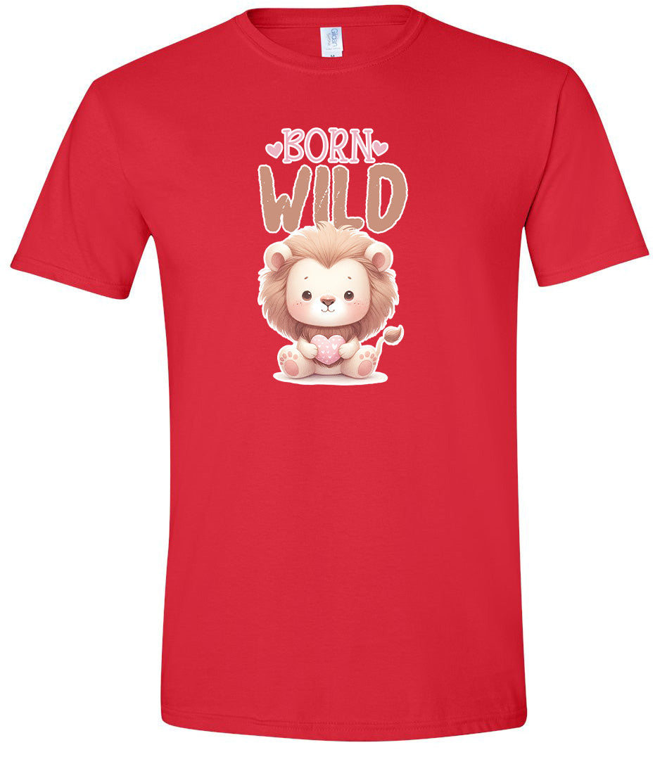 Born Wild Adult Gildan Soft Shirt
