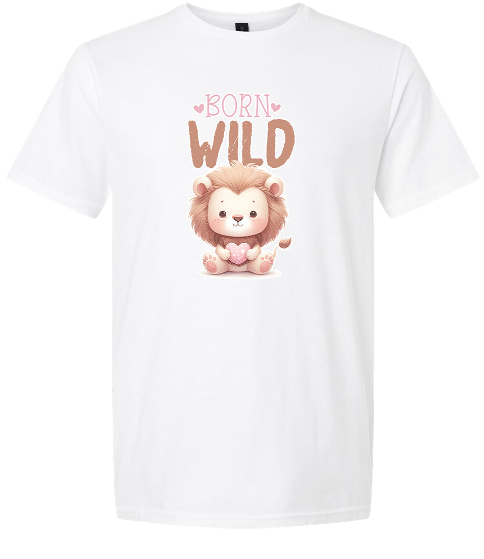 Born Wild Adult Gildan Soft Shirt