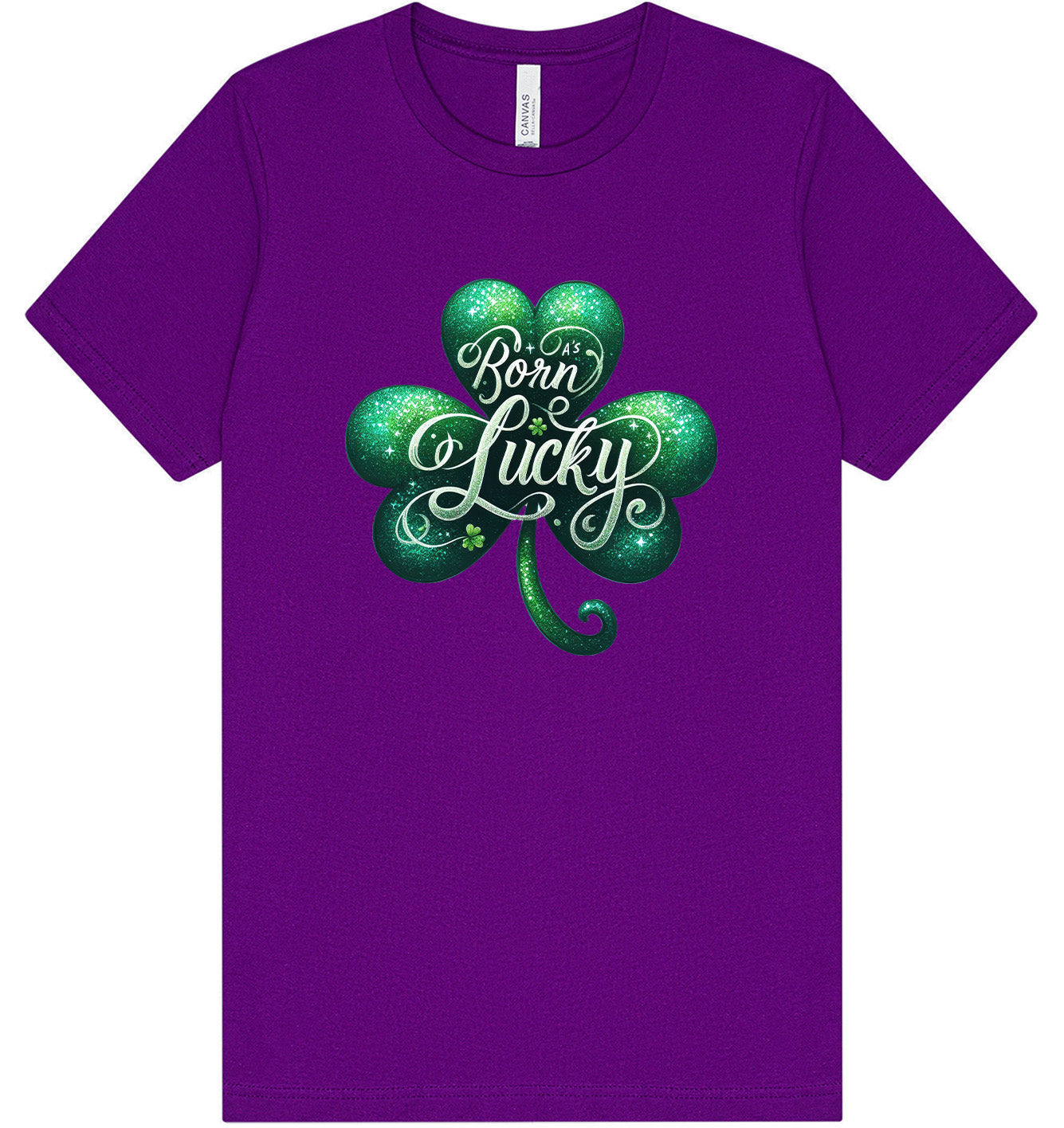 A's Born Lucky Adult Bella Canvas Shirt