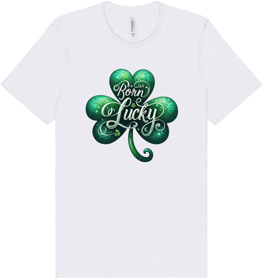 A's Born Lucky Adult Bella Canvas Shirt