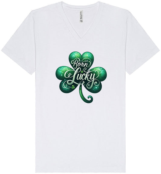 A's Born Lucky Unisex V-Neck Shirt