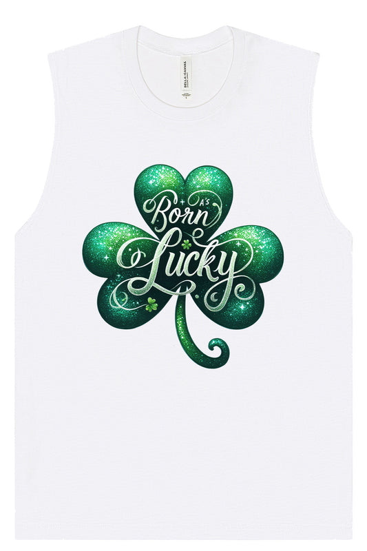 A's Born Lucky Muscle Tank