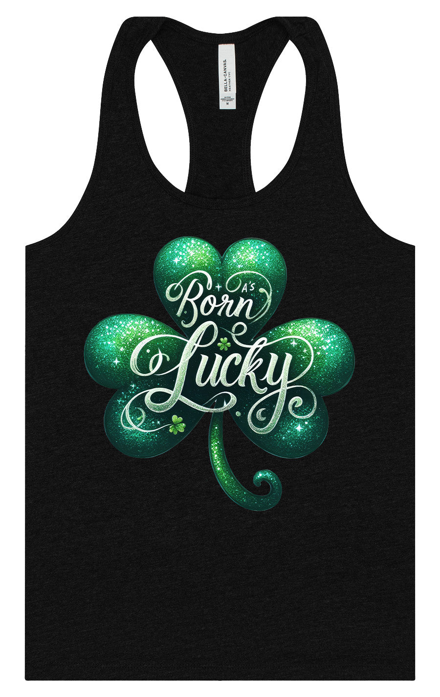 A's Born Lucky Women's Racerback Tank