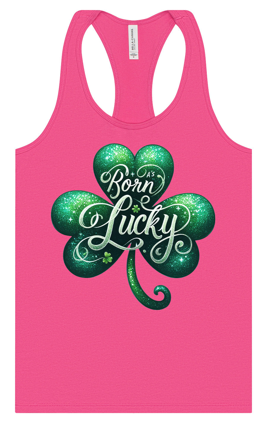 A's Born Lucky Women's Racerback Tank