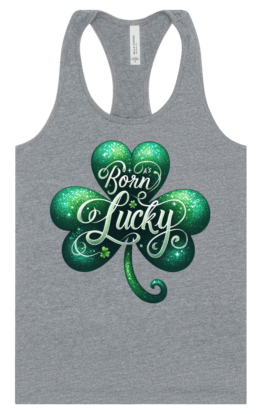 A's Born Lucky Women's Racerback Tank