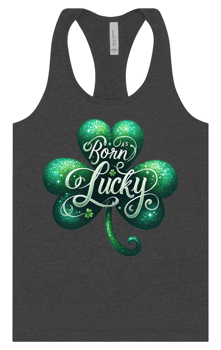 A's Born Lucky Women's Racerback Tank