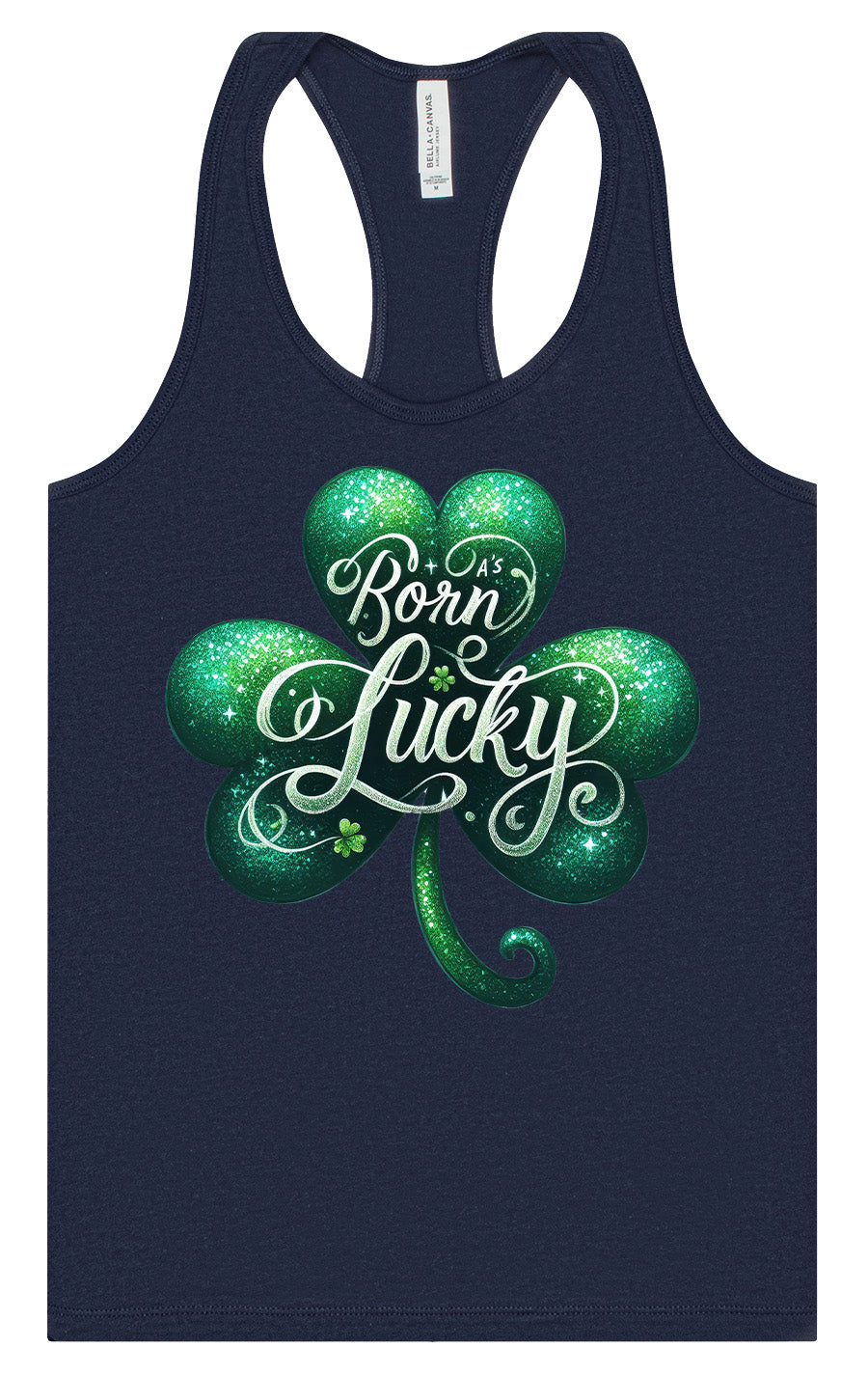 A's Born Lucky Women's Racerback Tank