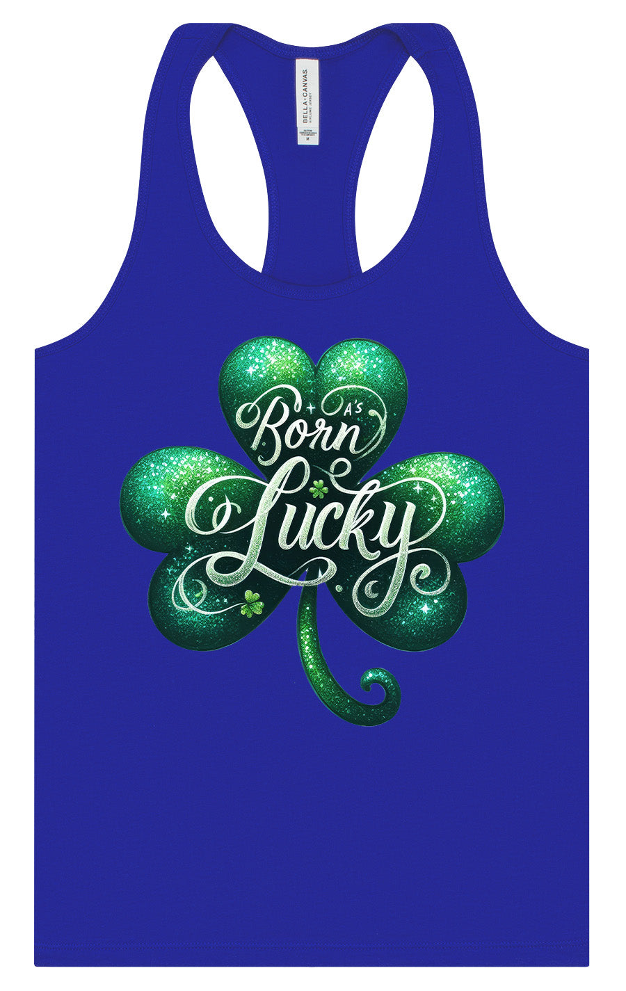 A's Born Lucky Women's Racerback Tank