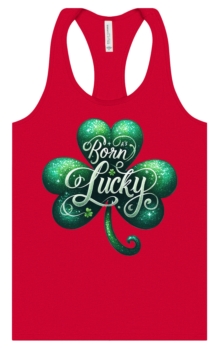 A's Born Lucky Women's Racerback Tank