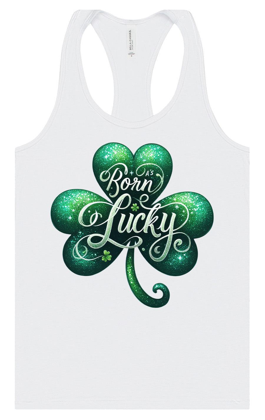 A's Born Lucky Women's Racerback Tank