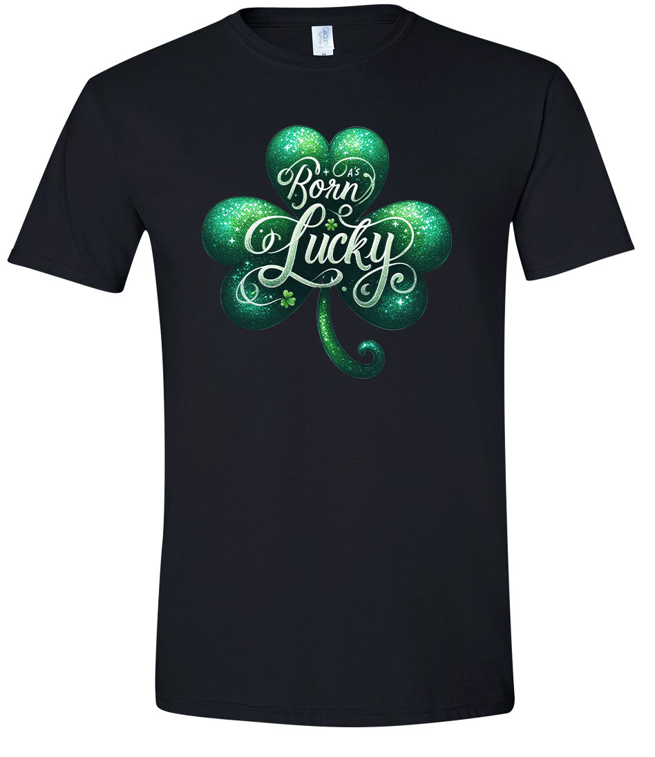 A's Born Lucky Adult Gildan Soft Shirt