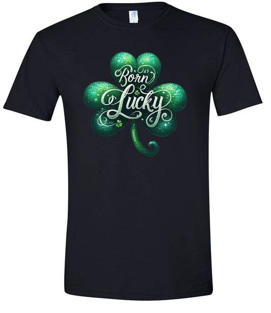 A's Born Lucky Adult Gildan Soft Shirt