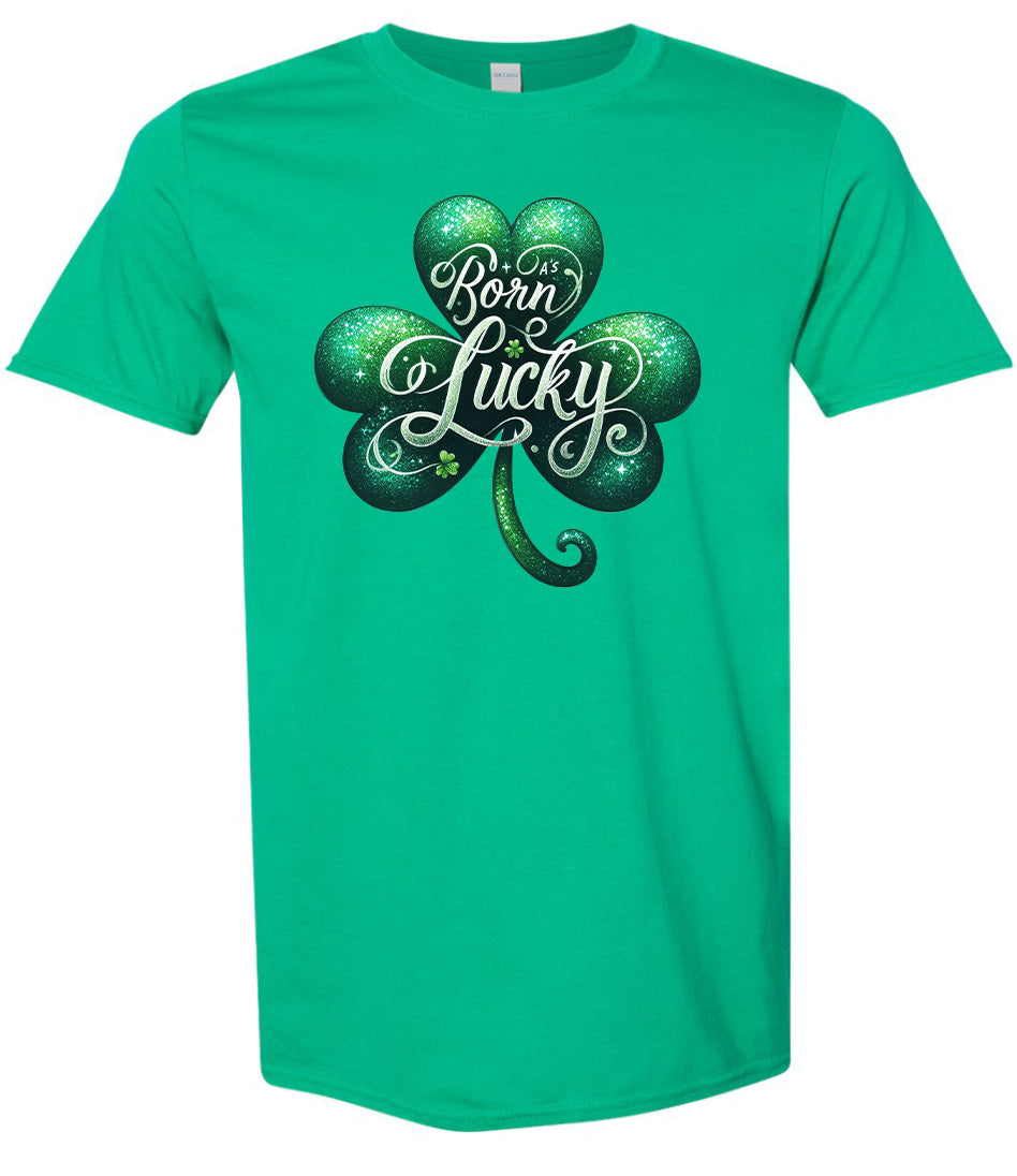 A's Born Lucky Adult Gildan Soft Shirt