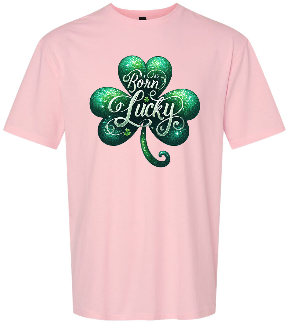 A's Born Lucky Adult Gildan Soft Shirt