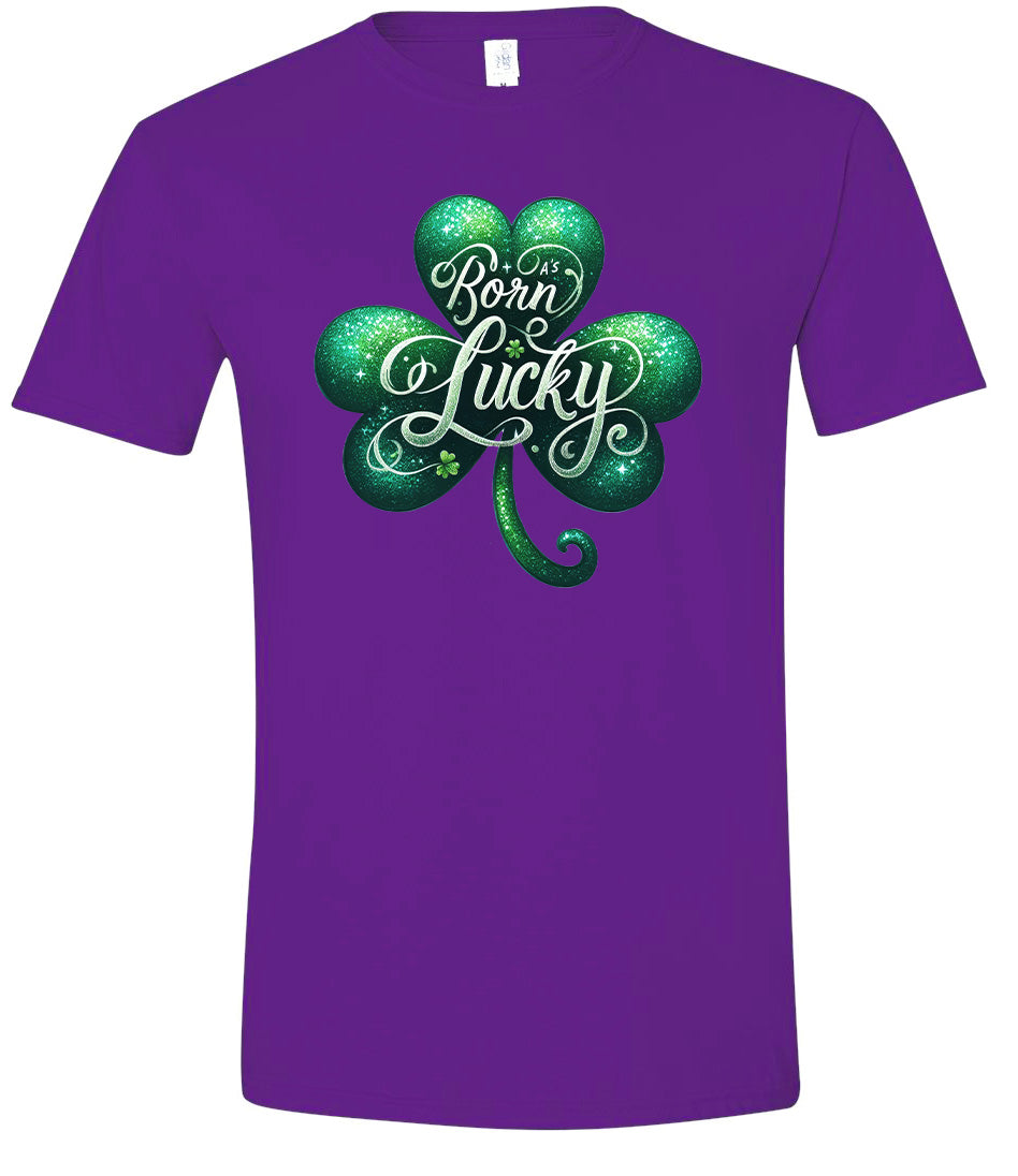 A's Born Lucky Adult Gildan Soft Shirt