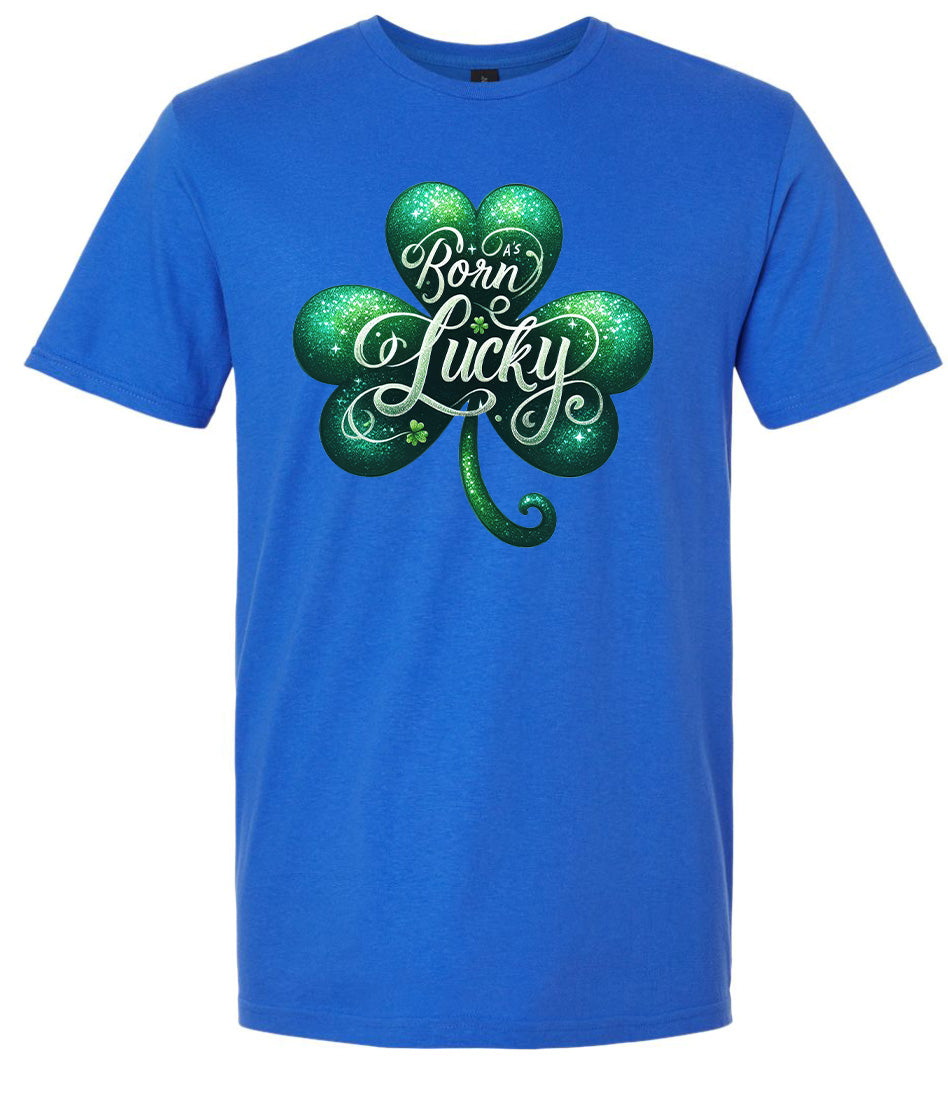A's Born Lucky Adult Gildan Soft Shirt