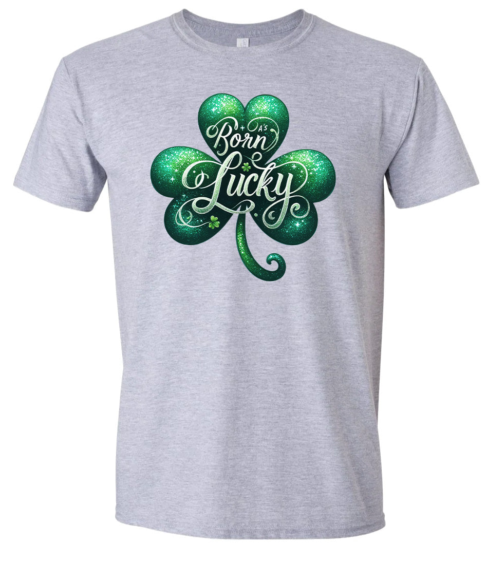 A's Born Lucky Adult Gildan Soft Shirt