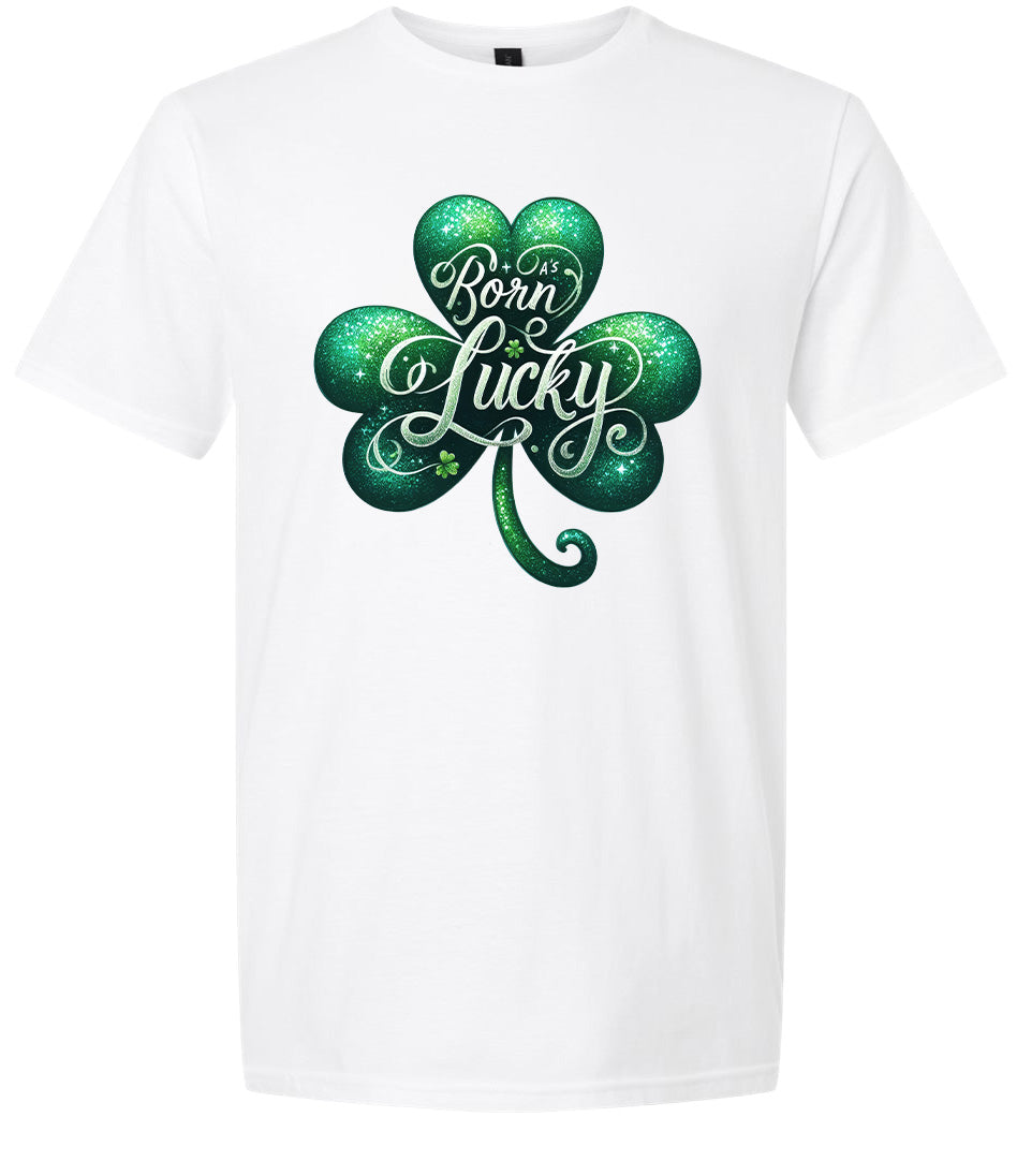 A's Born Lucky Adult Gildan Soft Shirt